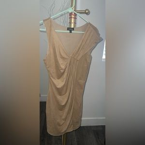 BEBE TAN MICROSUEDE DRESS SLEEVELESS - LG